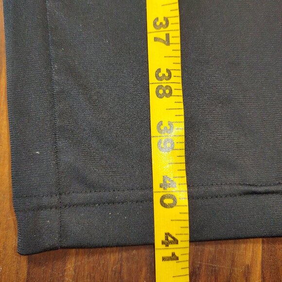 Adidas Black With White Stripe Joggers Workout Pants Side Leg Button Men's Large - Picture 6 of 12